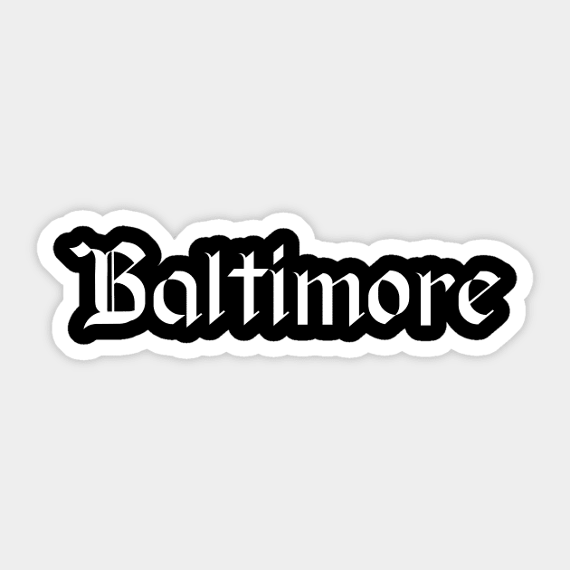 Baltimore Maryland Sticker by anupasi